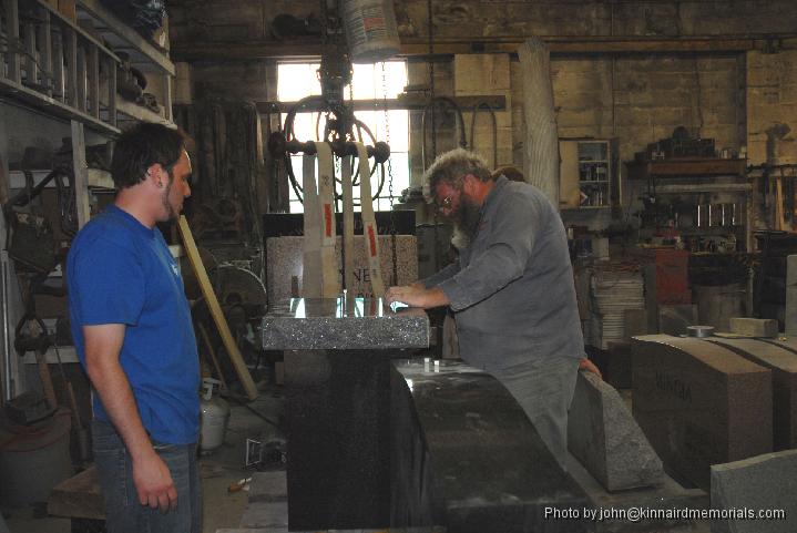 2007-04-25_ JAK_9764.JPG - Aligning the base and cap stone.